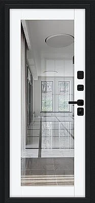 Флэш МФ/SBlack (цвет Букле черное/White Silk)