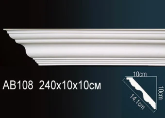 Карниз гладкий AB108