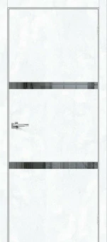 Браво-2.55 (цвет Snow Art / стекло Mirox Grey)