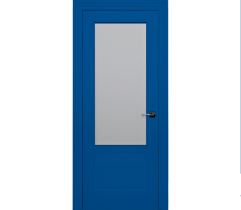 Дверь межкомнатная со стеклом Римини ДО2-2 синяя