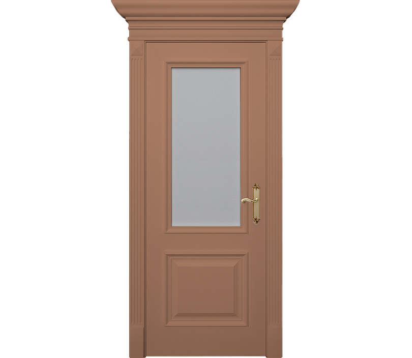 Дверь межкомнатная со стеклом Палермо ДО2 капучино