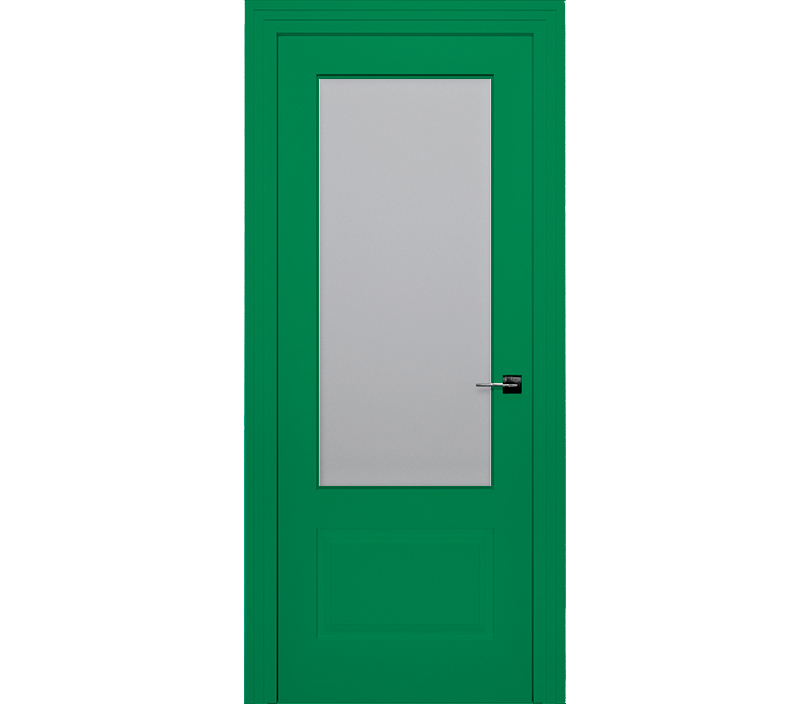 Дверь межкомнатная со стеклом Римини ДО2-2 зеленая
