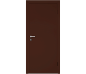 Влагостойкая дверь ПВХ EtaDoor глухая коричневая одностворчатая с ПВХ кромкой